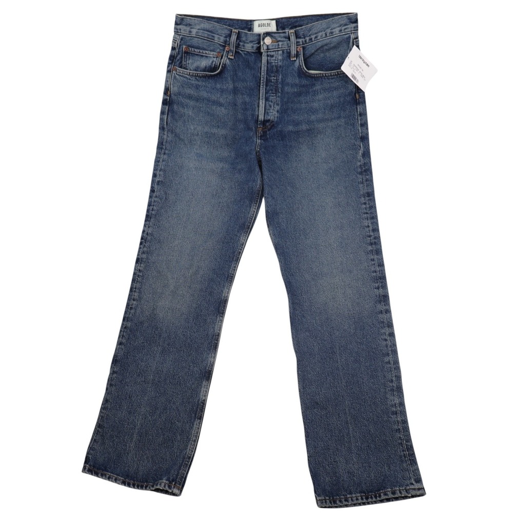 AGOLDE Jeans Womens 27 NWT Button Fly Straight Leg Denim Blue MSRP $238